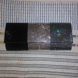 Black/Gold/Silver Rhinestone Sparkly Clutch Purse